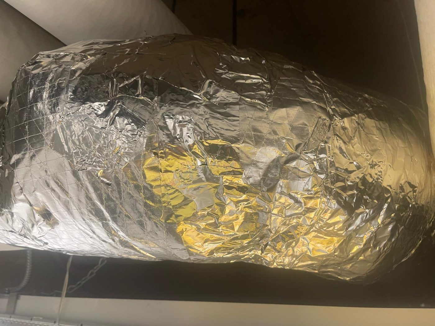 Mechanical insulation duct wrap close-up on Toronto HVAC system